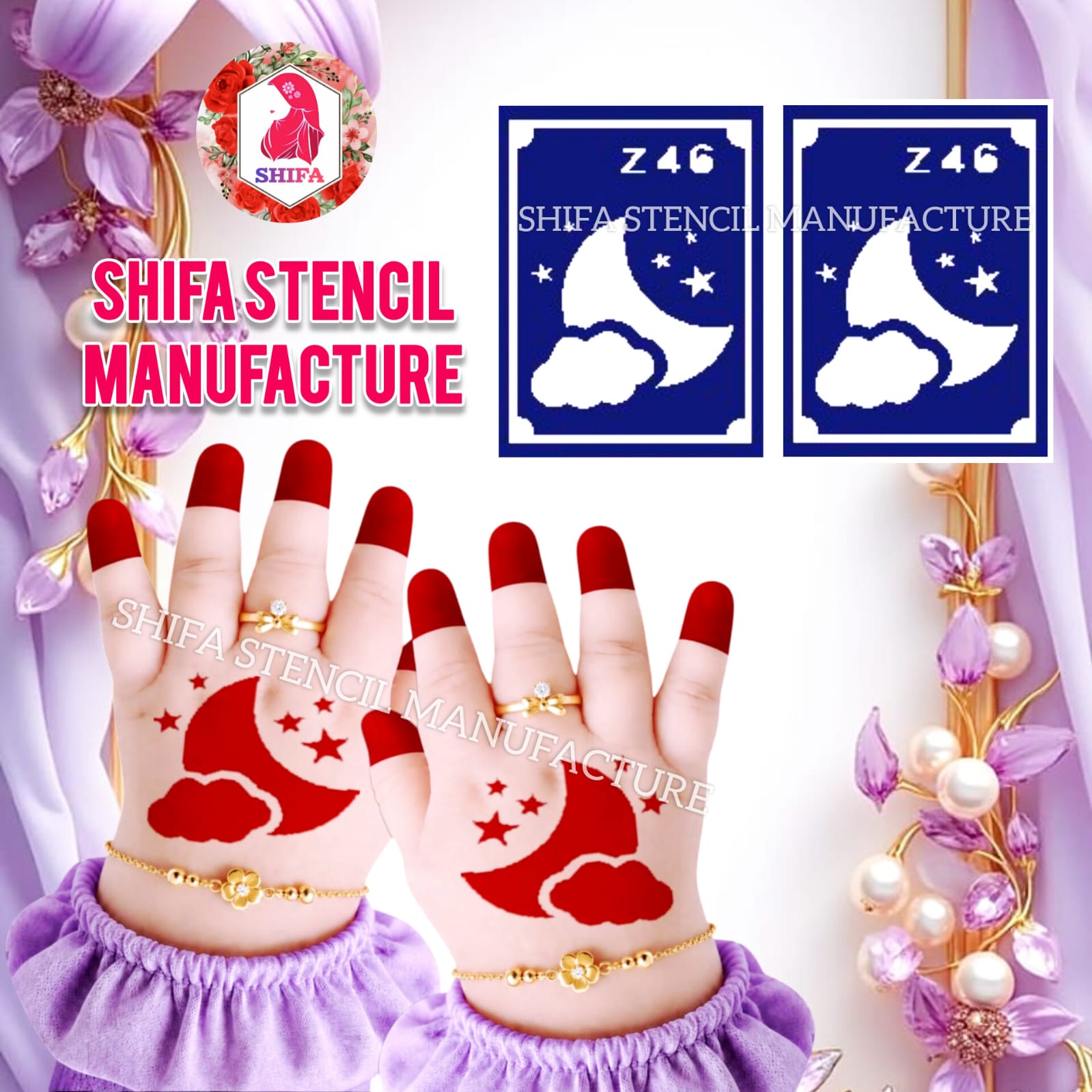 Z 46 Midnight Cloud - Sticker overview - Shifa Stencil Manufacturer